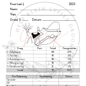 Graad 2 Wiskunde Assessering Kwartaal 4 2023