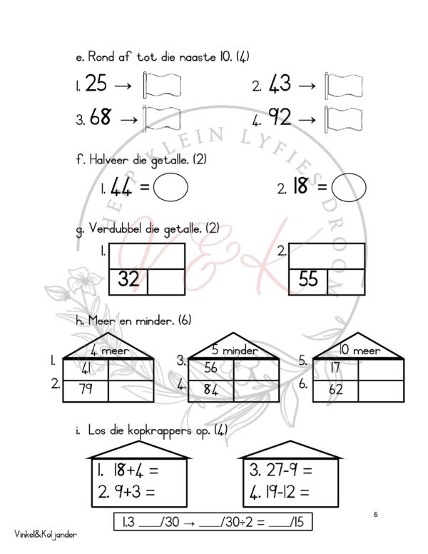 Graad 2 Wiskunde Assessering Kwartaal 4 2023 - Image 2