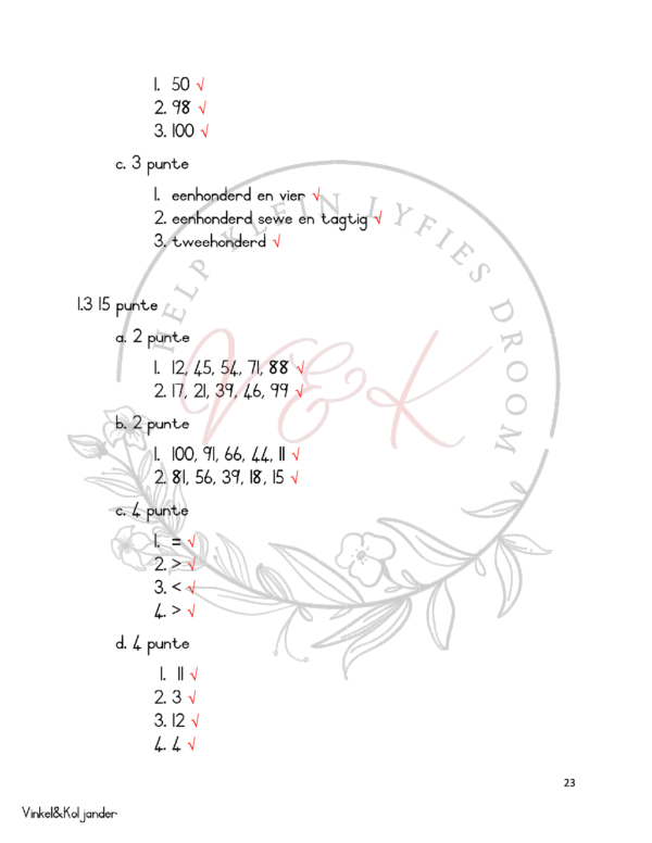 Graad 2 Wiskunde Assessering Kwartaal 4 2023 - Image 4