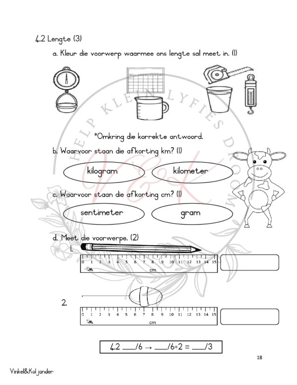 Gr. 3 Wiskunde taak en memo K4 2023 - Image 3