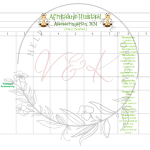 Graad 1 Assesseringsplan Kwartaal 1 2024