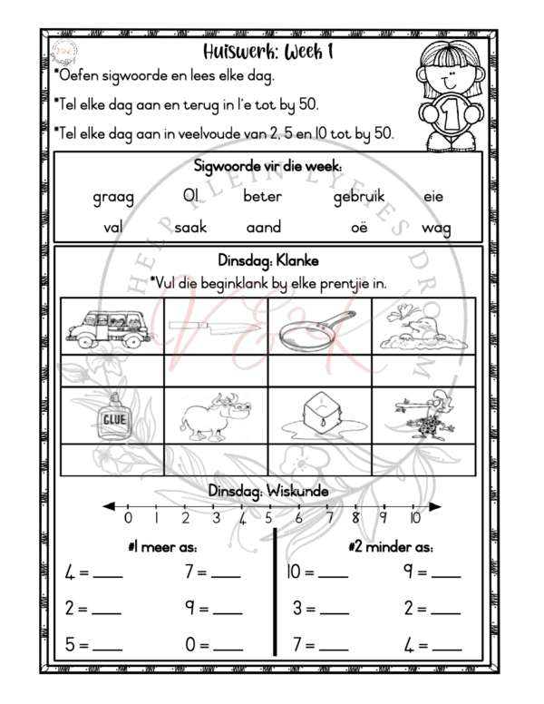 Graad 1 Huiswerk Kwartaal 3 2024 - Image 2