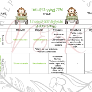 Graad 1 LV beplanning en aktiwiteite Kwartaal 1 2024