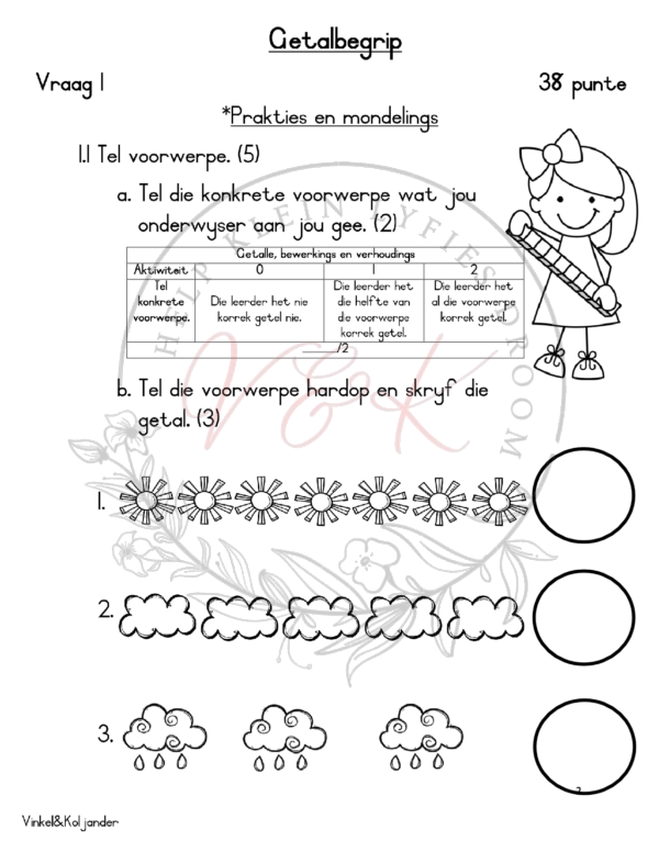 Gr.1 Wiskunde Assessering Kwartaal 1 2024 - Image 2