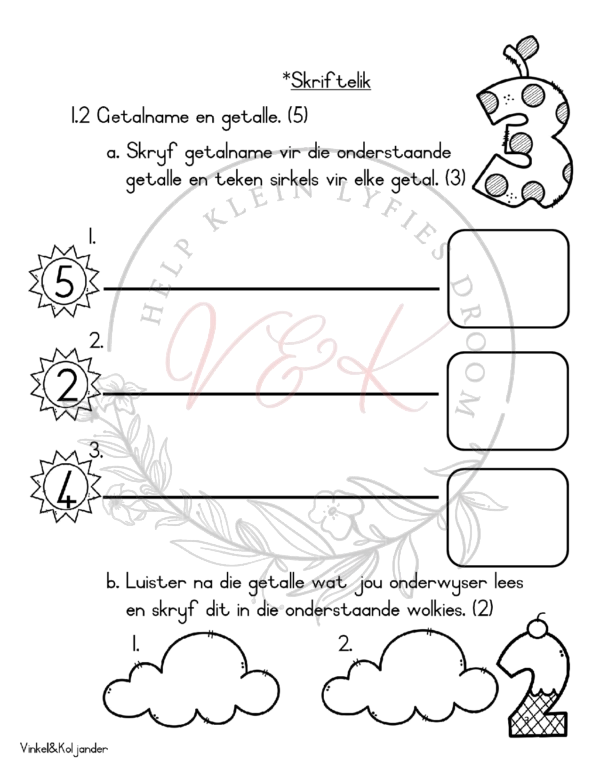 Gr.1 Wiskunde Assessering Kwartaal 1 2024 - Image 3