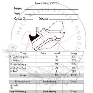 Graad 2 Afrikaans HT Assessering Kwartaal 4 2023