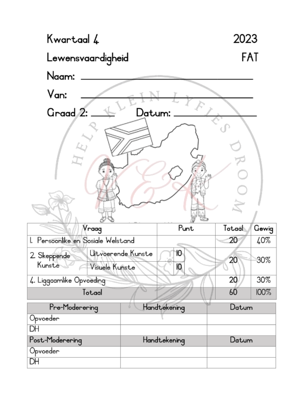 Graad 2 Lewensvaardighede Assessering Kwartaal 4 2023