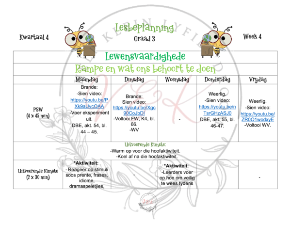 Graad 3 Lewensvaardighede Beplanning en Aktiwiteite Kwartaal 4 2023 - Image 2