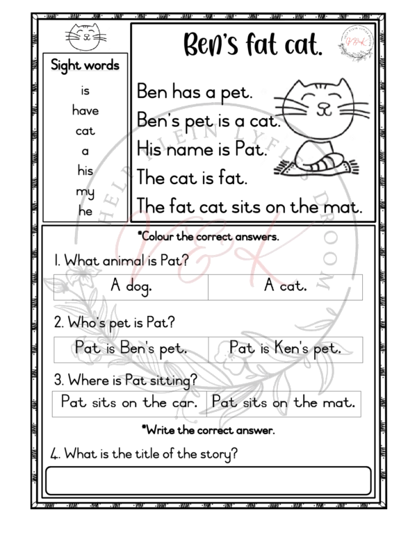 Grade 1 Comprehension Term 3 - Image 2