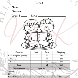 Grade 1 English FAL Assessment Term 2 2024