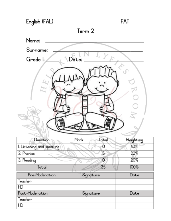 Grade 1 English FAL Assessment Term 2 2024