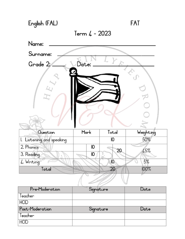 Grade 2 English FAL Assessment Term 4