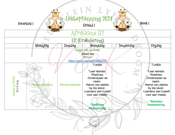 Afrikaans Huistaal Beplanning en Aktiwiteite 2024