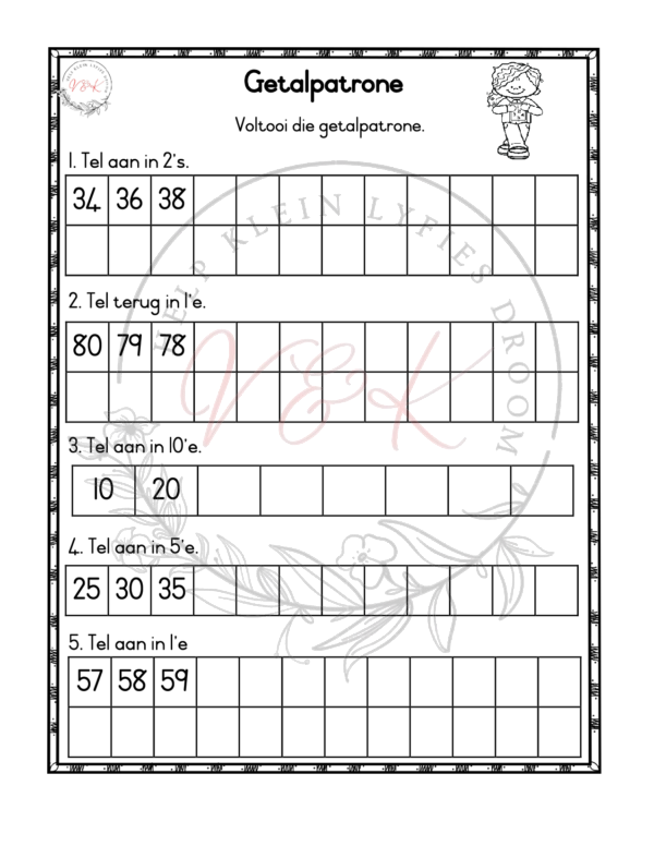 Graad 1 Wiskunde Beplanning en Aktiwiteite Kwartaal 4 2024 - Image 3