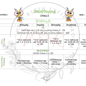 Graad 3 Wiskunde Beplanning en Aktiwiteite Kwartaal 4 2023