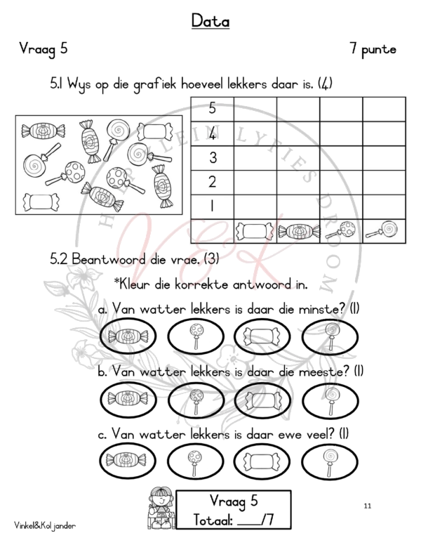 Graad 1 Wiskunde Basislyn Assessering 2024 - Image 3