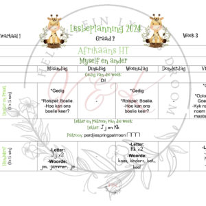 Graad 2 Afrikaans Huis Taal Lesbeplanning en Aktiwiteite Kwartaal 1 2024