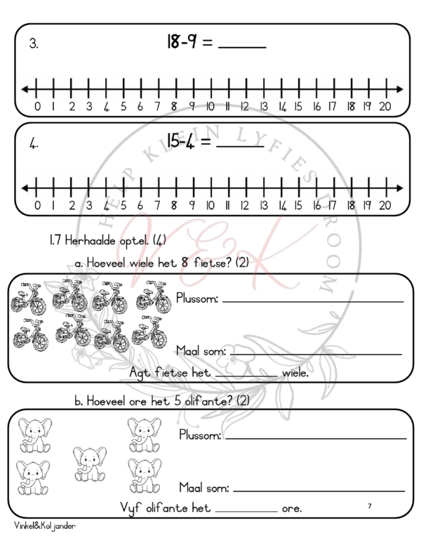 Graad 2 Wiskunde  Formele Assesserings Taak Kwartaal 1 2024 - Image 3