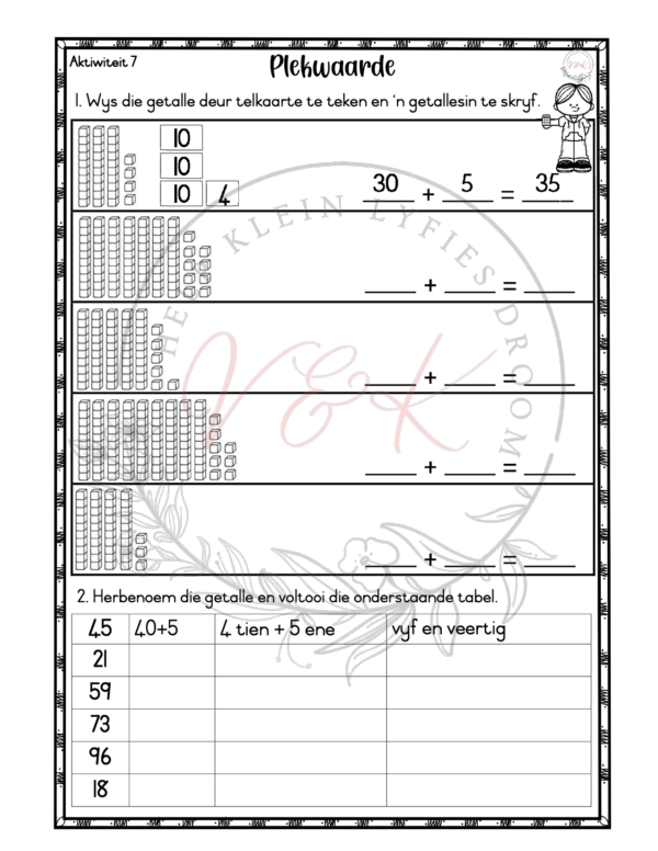 Graad 3 Wiskunde Aktiwiteite Kwartaal 1 2025 - Image 2