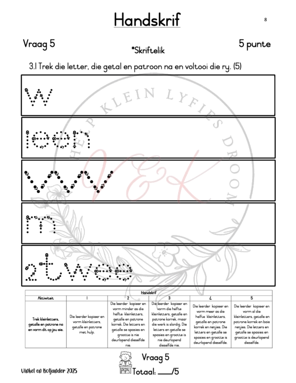 Graad 1 Afrikaans Huistaal Formele Assesserings Taak Kwartaal 1 2025 - Image 3