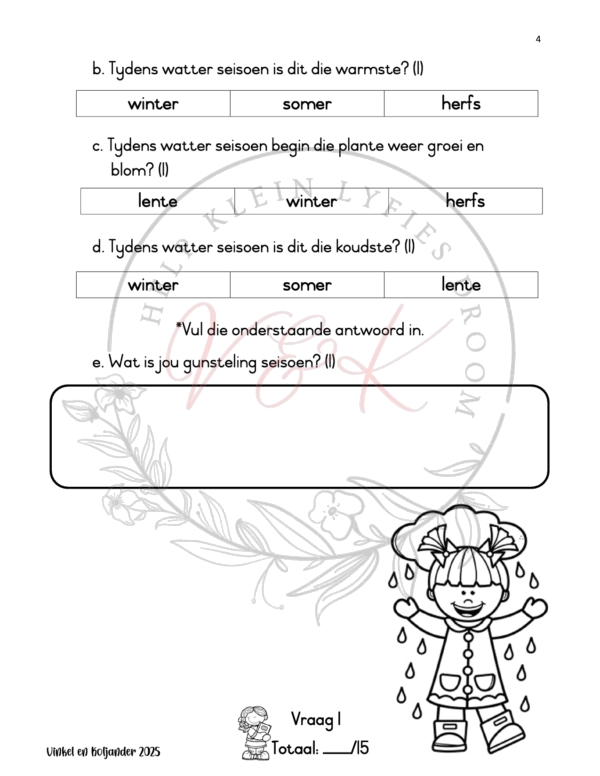 Graad 1 Lewensvaardigheid Formele Assesserings Taak Kwartaal 1 2025 - Image 2