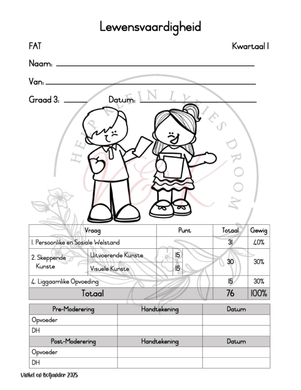 Graad 3 Lewensvaardighede Formele Assessering Taak Kwartaal 1 2025