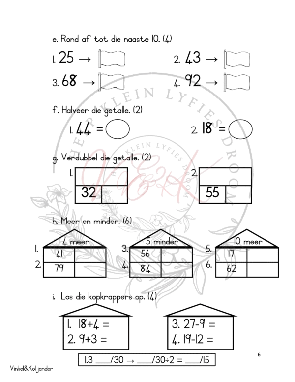 Graad 2 Wiskunde Assessering Kwartaal 4 2023 - Image 2
