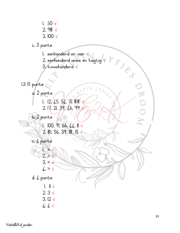Graad 2 Wiskunde Assessering Kwartaal 4 2023 - Image 4