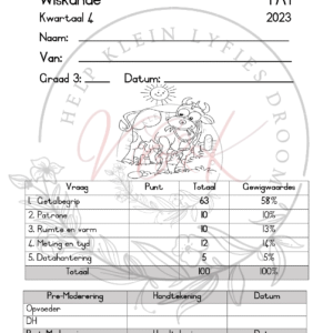 Gr. 3 Wiskunde taak en memo K4 2023