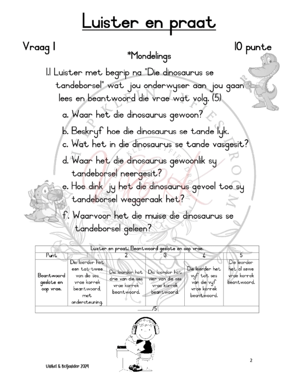 Graad 1 Afrikaans HT Assessering Kwartaal 2 2024 - Image 3
