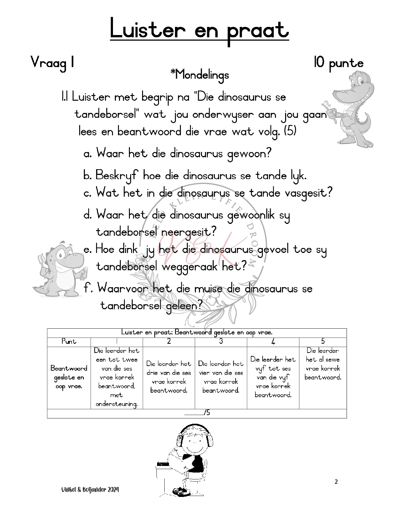 Graad 1 Afrikaans HT Assessering Kwartaal 2 2024 - Image 3