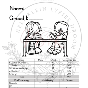 Graad 1 Afrikaans HT FAT en memo K1