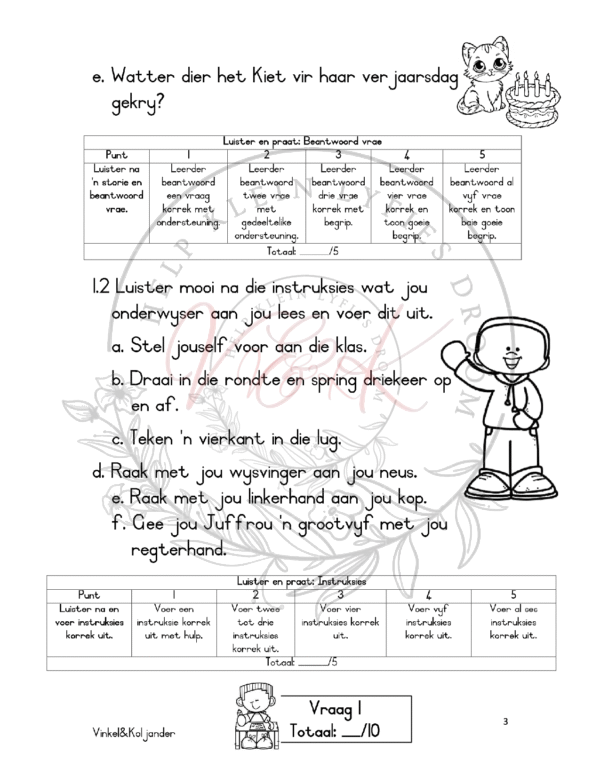 Graad 1 Afrikaans HT FAT en memo K1 - Image 3