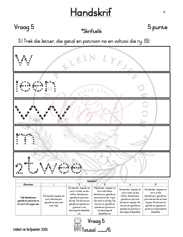 Graad 1 Afrikaans Huistaal Formele Assesserings Taak Kwartaal 1 2025 - Image 3