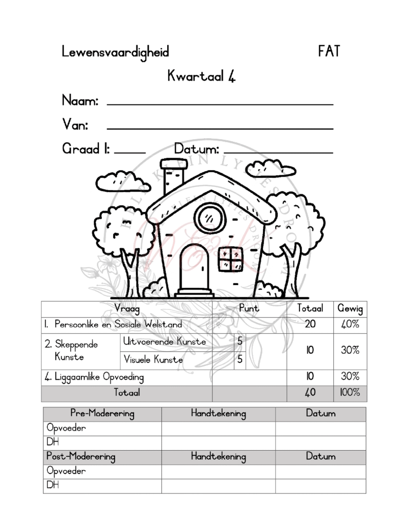 Graad 1 Lewensvaardighede Assessering K4 2023