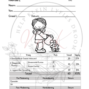 Graad 1 Lewensvaardighede Formele Assesserings Taak Kwartaal 4 2024