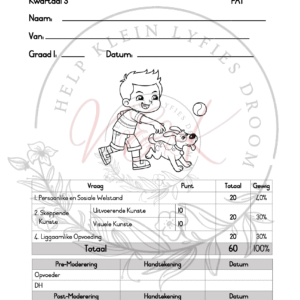 Graad 1 Lewensvaardigheid Assessering Kwartaal 3 2024