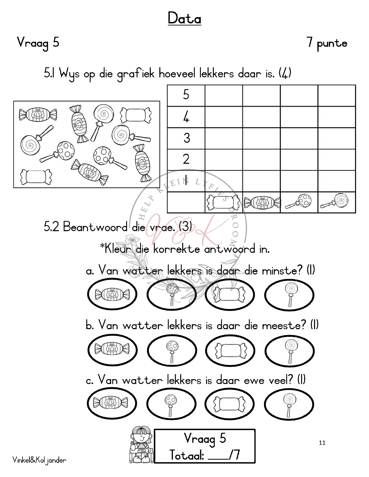 Graad 1 Wiskunde Basislyn Assessering 2024 - Image 3