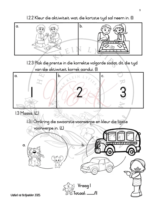 Graad 1 Wiskunde Formele Assesserings Taak Kwartaal 1 2025 - Image 4