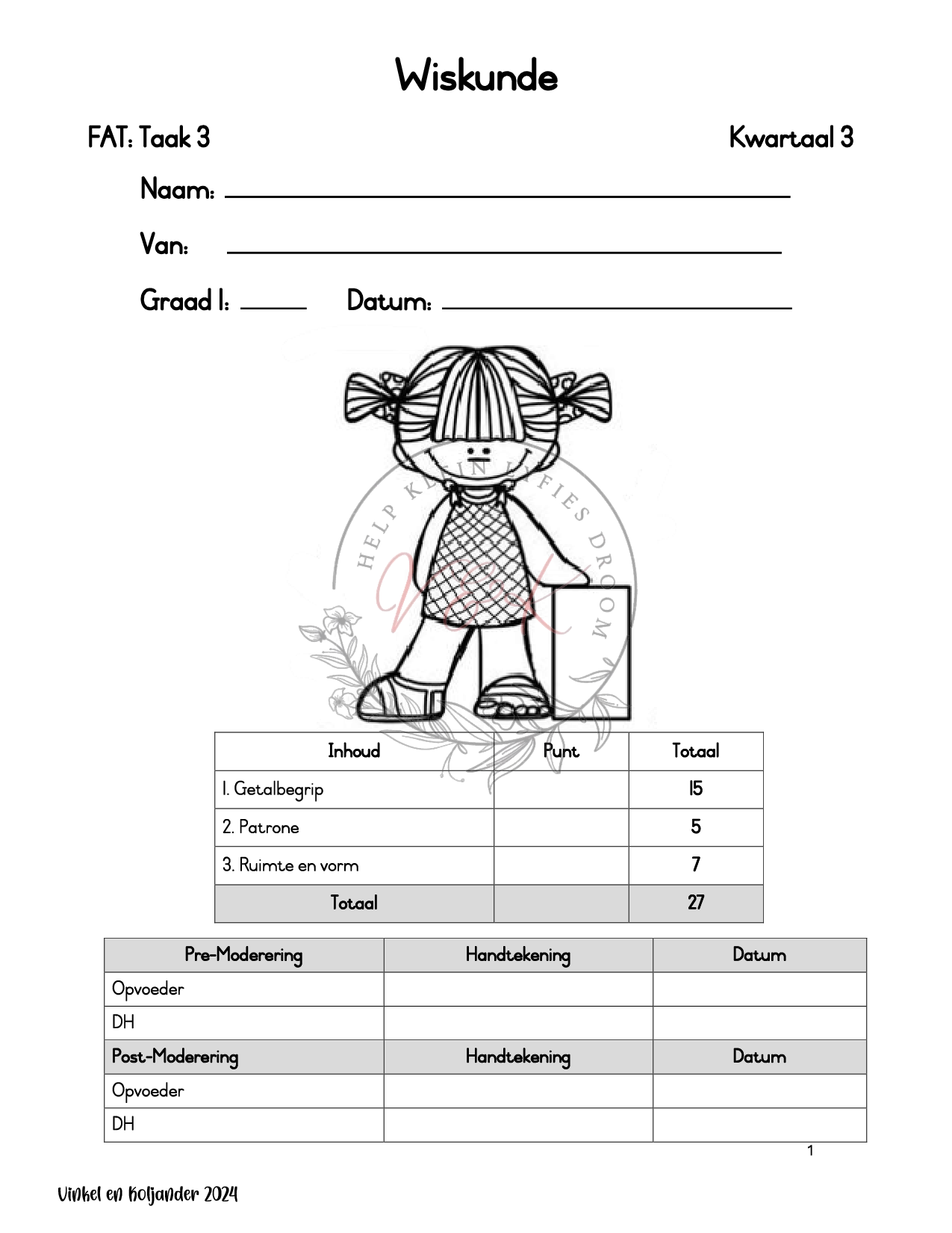 Graad 1 Wiskunde Assessering Kwartaal 3 2024 - Image 3