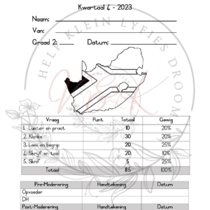 Graad 2 Afrikaans HT Assessering Kwartaal 4 2023