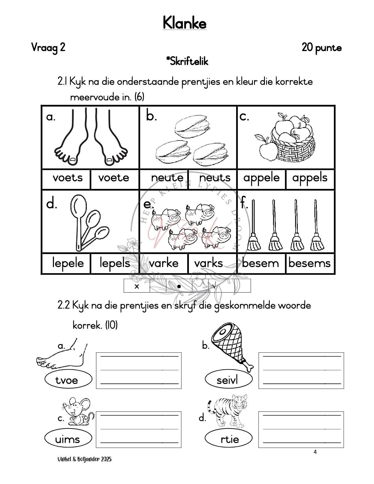 Graad 2 Afrikaans Huis Basislyn Assessering Kwartaal 1 2025 - Image 2