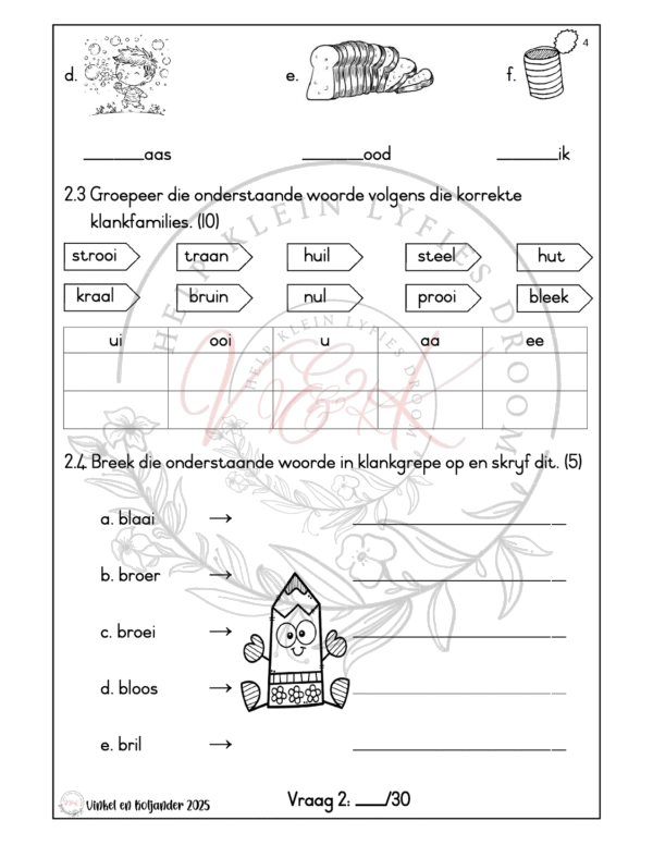 Graad 2 Afrikaans Huistaal Formele Assesserings Taak - Kwartaal 2 2025