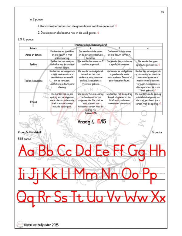Graad 2 Afrikaans Huistaal Formele Assesserings Taak - Kwartaal 2 2025 - Image 3