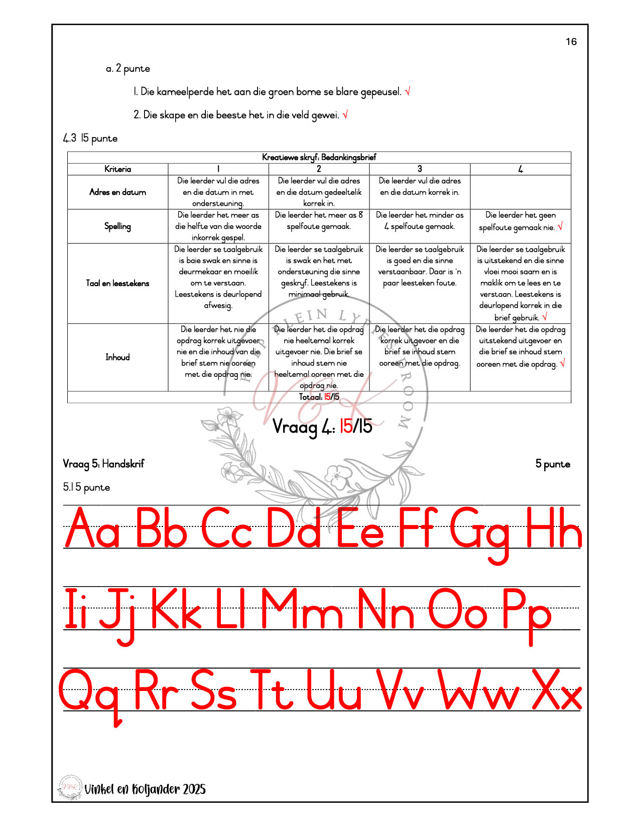 Graad 2 Assesserings Pakket - Kwartaal 2 2025 - Image 9