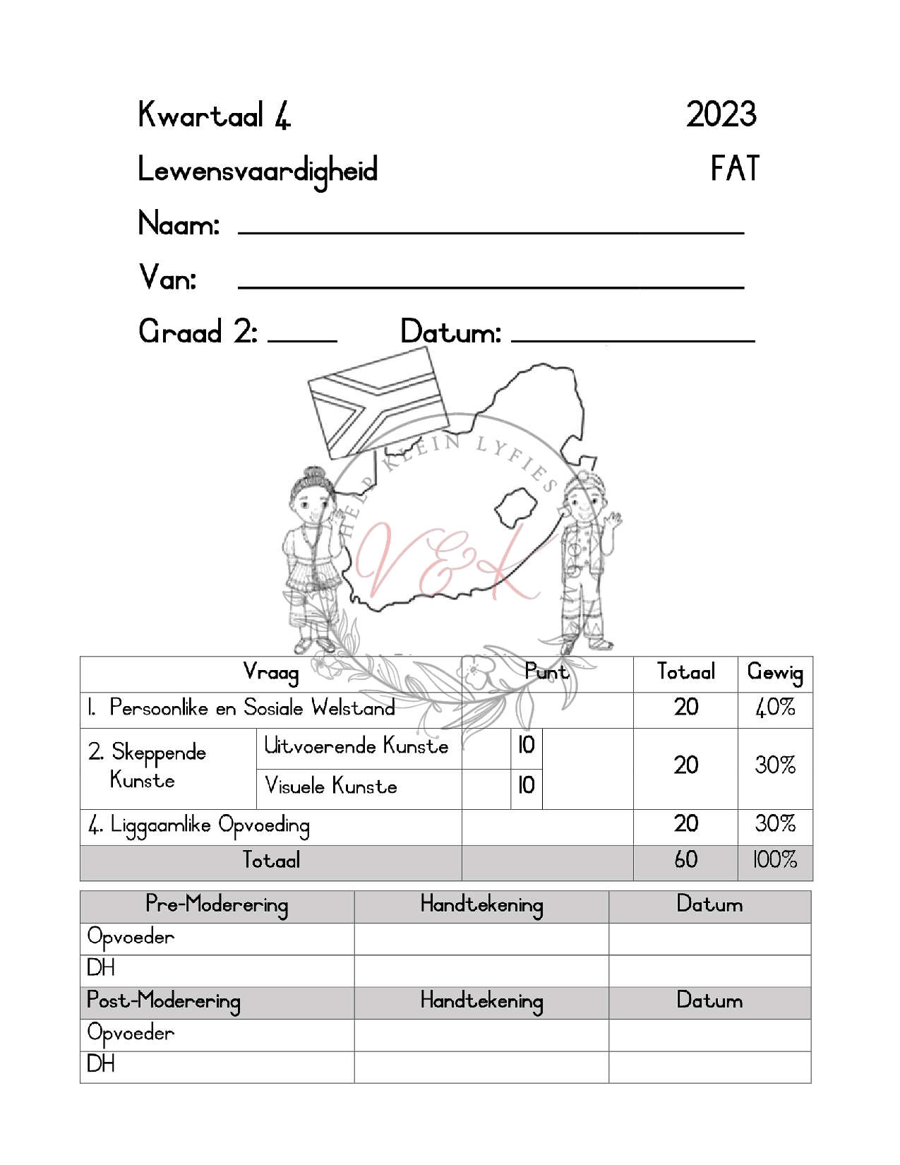 Graad 2 Lewensvaardighede Assessering Kwartaal 4 2023