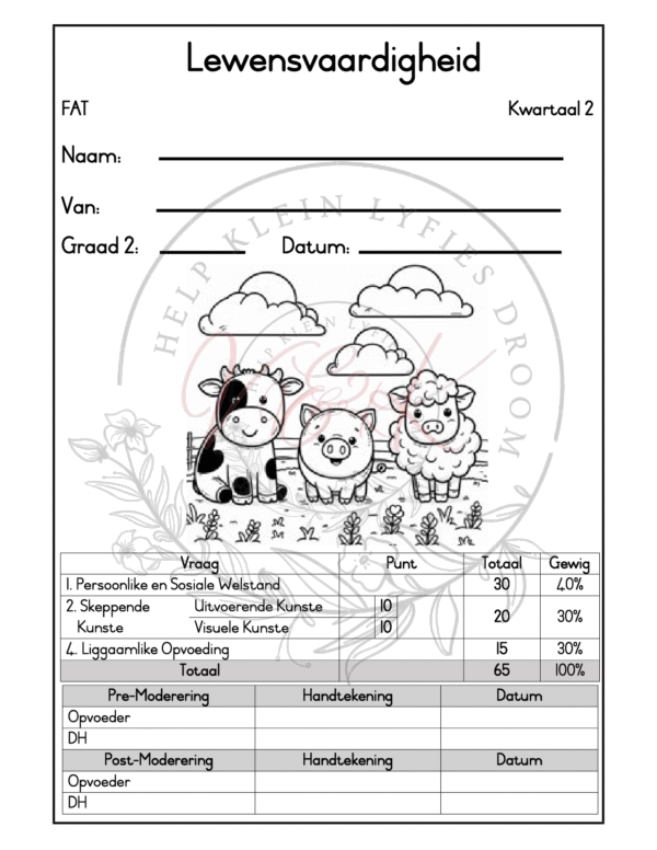 Graad 2 Lewensvaardigheid Formele Assesserings Taak - Kwartaal 2 2025