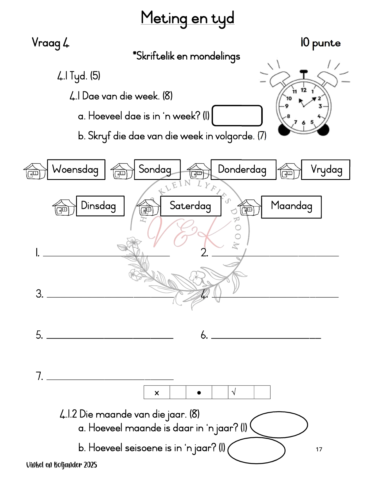Graad 2 Wiskunde Basislyn Assessering Kwartaal 1 2025 - Image 5