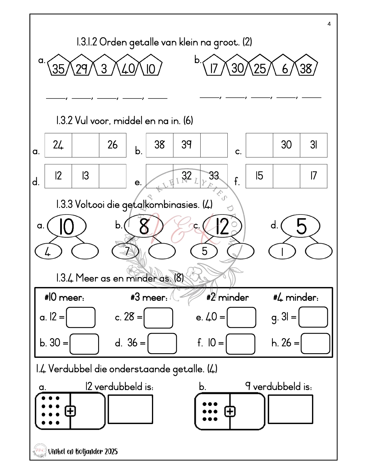 Graad 2 Wiskunde Formele Assesserings Taak Kwartaal 2 2025 - Image 2