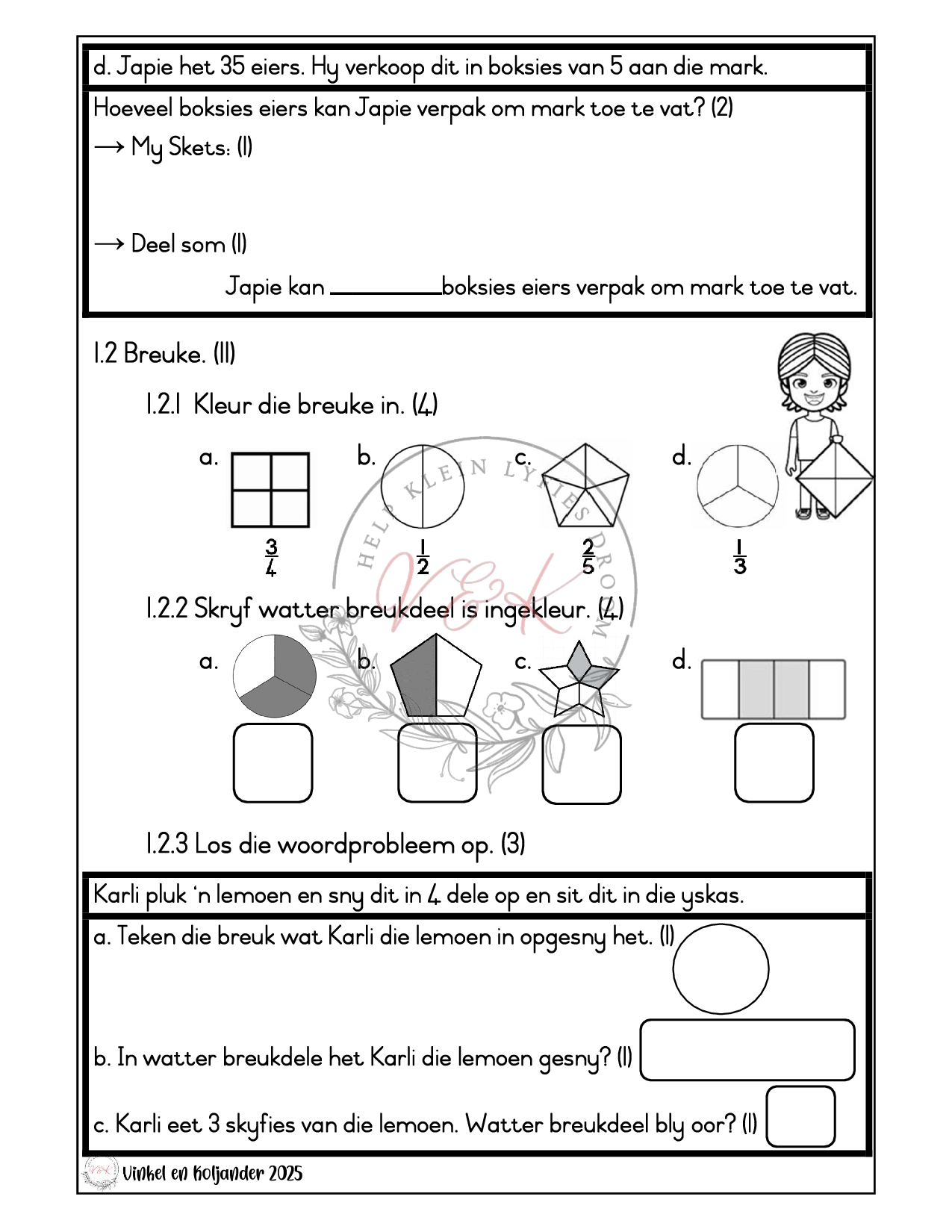 Graad 2 Wiskunde Formele Assesserings Taak Kwartaal 2 2025 - Image 5